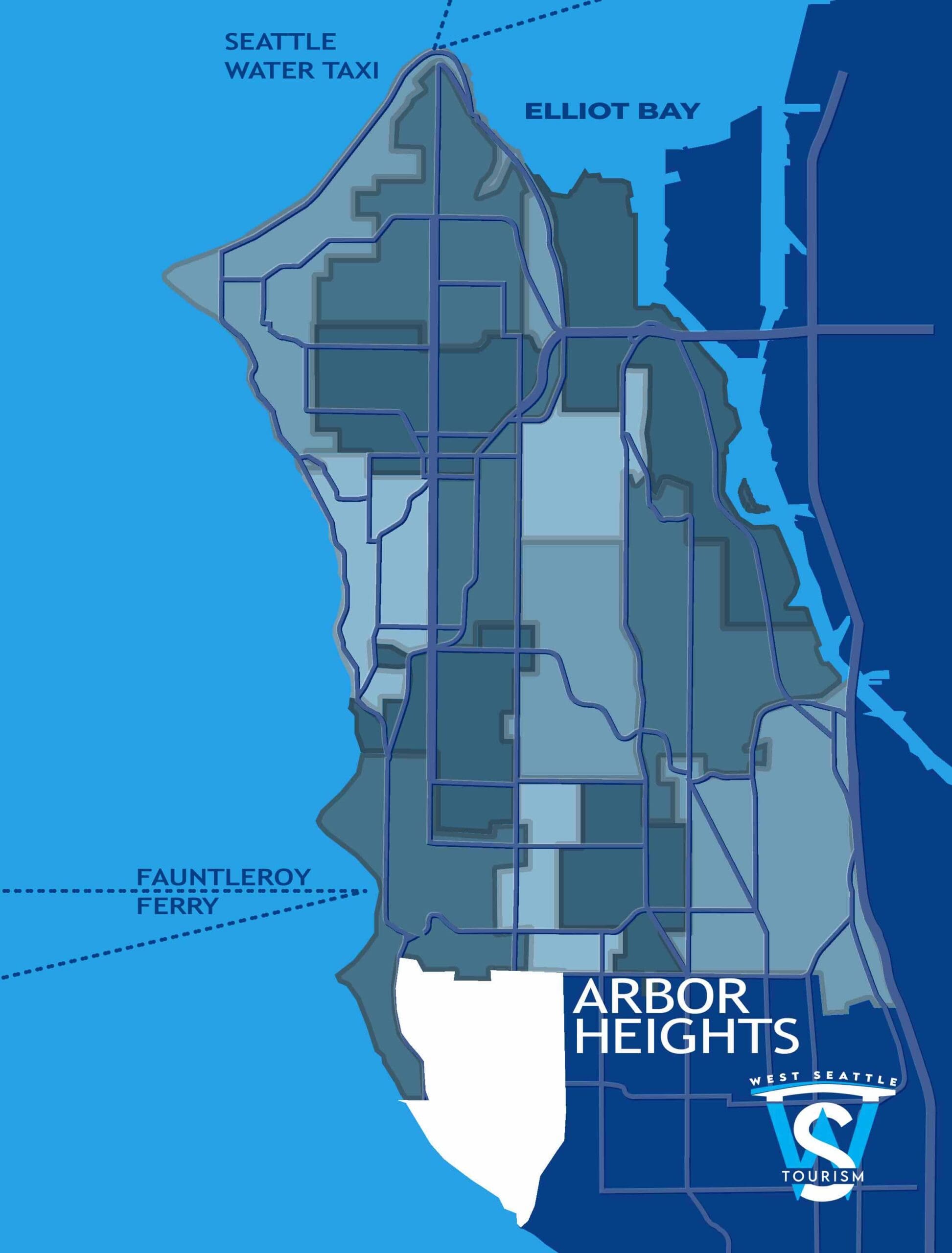 Arbor Heights neighborhood map