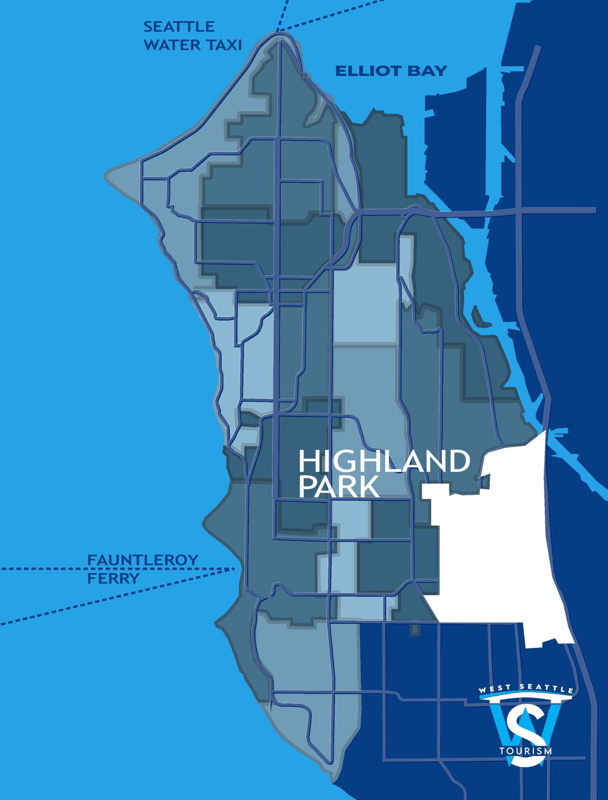 Highland Park neighborhood map